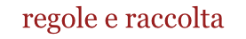 regole e raccolta